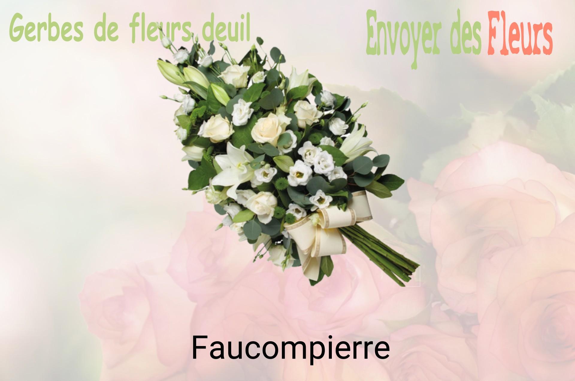 Gerbe de fleurs de deuil livrée à Faucompierre